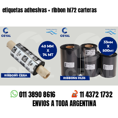 etiquetas adhesivas   ribbon hl72 carteras