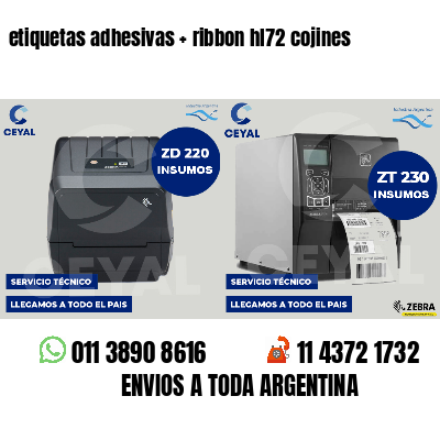 etiquetas adhesivas   ribbon hl72 cojines