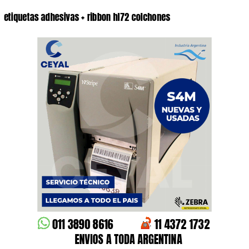 etiquetas adhesivas   ribbon hl72 colchones