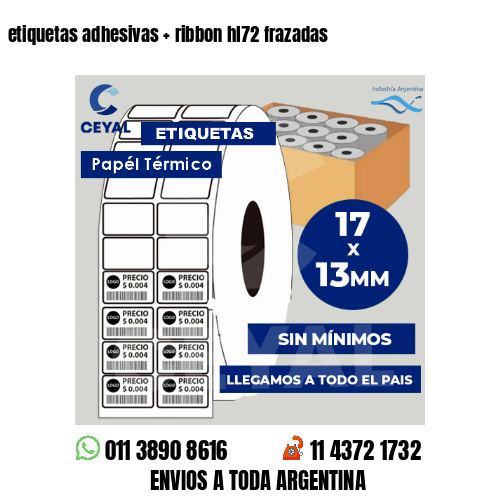 etiquetas adhesivas   ribbon hl72 frazadas