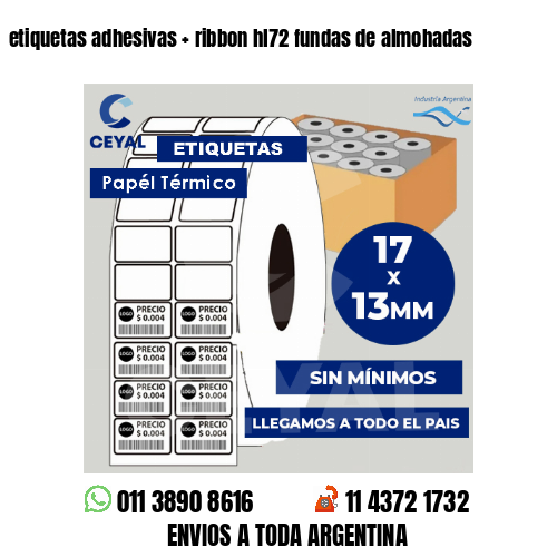 etiquetas adhesivas   ribbon hl72 fundas de almohadas