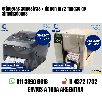 etiquetas adhesivas   ribbon hl72 fundas de almohadones
