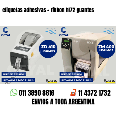 etiquetas adhesivas   ribbon hl72 guantes
