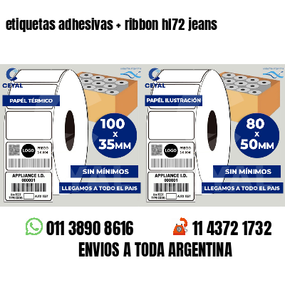 etiquetas adhesivas   ribbon hl72 jeans