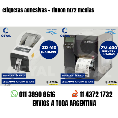 etiquetas adhesivas   ribbon hl72 medias