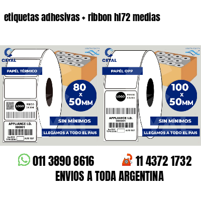 etiquetas adhesivas   ribbon hl72 medias