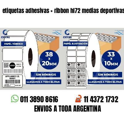 etiquetas adhesivas   ribbon hl72 medias deportivas