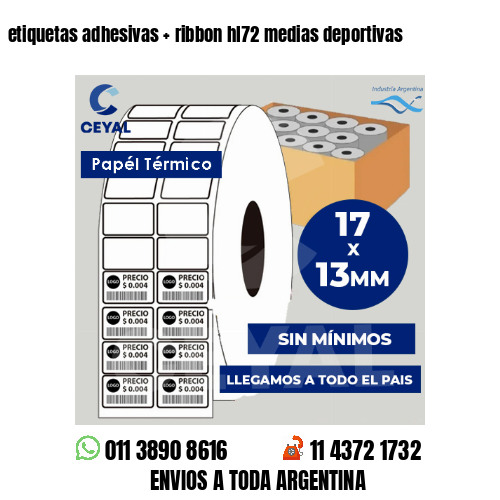 etiquetas adhesivas   ribbon hl72 medias deportivas