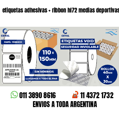 etiquetas adhesivas   ribbon hl72 medias deportivas