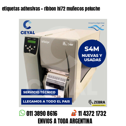 etiquetas adhesivas   ribbon hl72 muñecos peluche