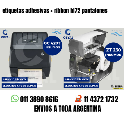 etiquetas adhesivas   ribbon hl72 pantalones