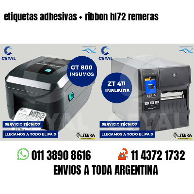 etiquetas adhesivas   ribbon hl72 remeras