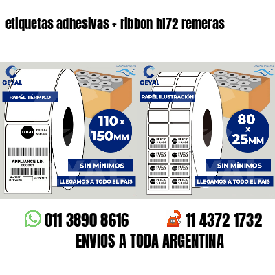 etiquetas adhesivas   ribbon hl72 remeras