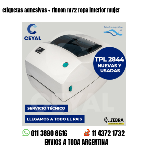 etiquetas adhesivas   ribbon hl72 ropa interior mujer