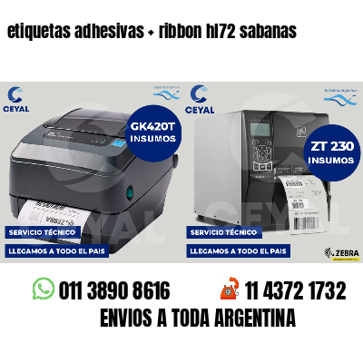 etiquetas adhesivas   ribbon hl72 sabanas