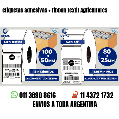 etiquetas adhesivas   ribbon textil Agricultores