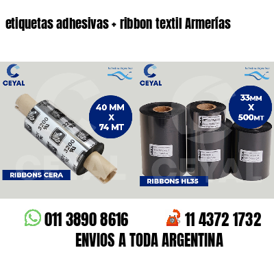 etiquetas adhesivas   ribbon textil Armerías