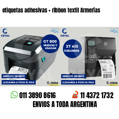 etiquetas adhesivas   ribbon textil Armerías