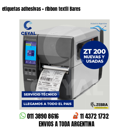 etiquetas adhesivas   ribbon textil Bares