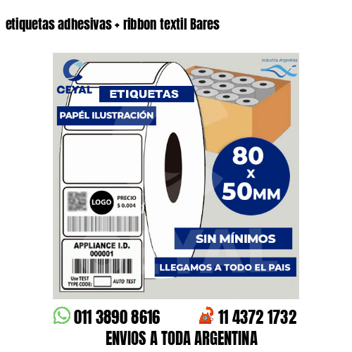 etiquetas adhesivas   ribbon textil Bares