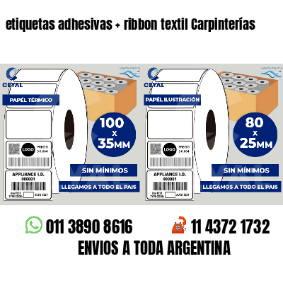 etiquetas adhesivas   ribbon textil Carpinterías