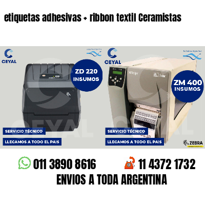 etiquetas adhesivas   ribbon textil Ceramistas