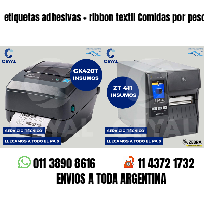 etiquetas adhesivas   ribbon textil Comidas por peso