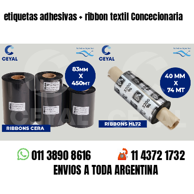 etiquetas adhesivas   ribbon textil Concecionaria