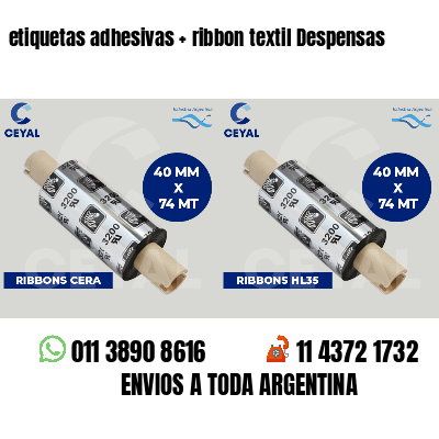 etiquetas adhesivas   ribbon textil Despensas