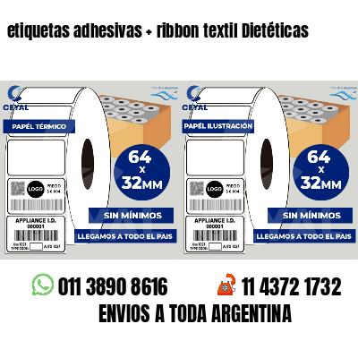 etiquetas adhesivas   ribbon textil Dietéticas