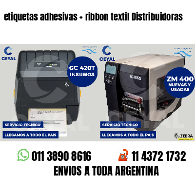 etiquetas adhesivas   ribbon textil Distribuidoras