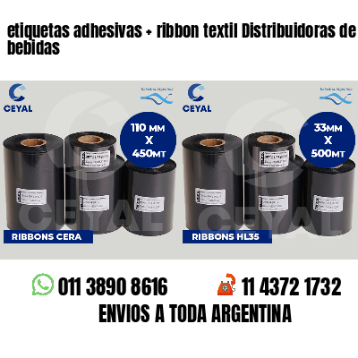 etiquetas adhesivas   ribbon textil Distribuidoras de bebidas
