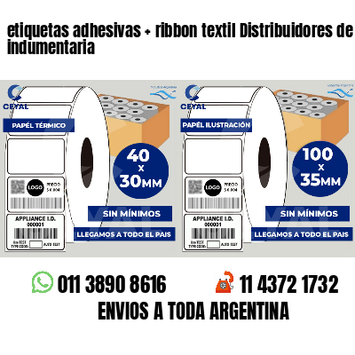 etiquetas adhesivas   ribbon textil Distribuidores de indumentaria