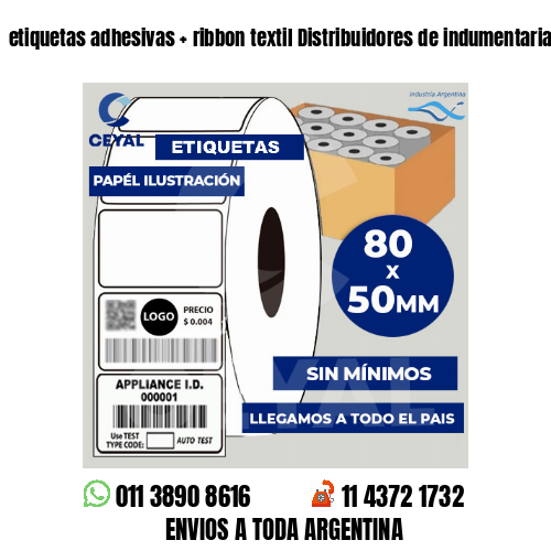 etiquetas adhesivas   ribbon textil Distribuidores de indumentaria