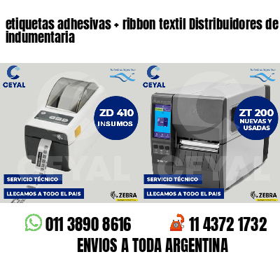 etiquetas adhesivas   ribbon textil Distribuidores de indumentaria