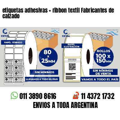 etiquetas adhesivas   ribbon textil Fabricantes de calzado
