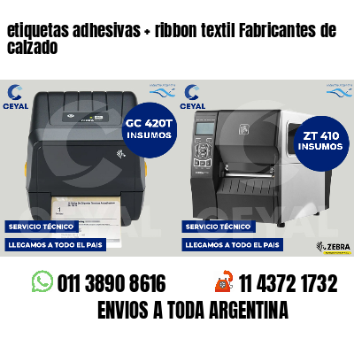 etiquetas adhesivas   ribbon textil Fabricantes de calzado