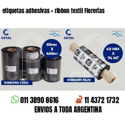 etiquetas adhesivas   ribbon textil Florerías