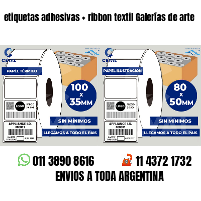 etiquetas adhesivas   ribbon textil Galerías de arte