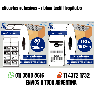 etiquetas adhesivas   ribbon textil Hospitales