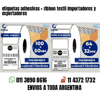 etiquetas adhesivas   ribbon textil Importadores y exportadores