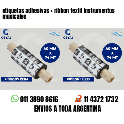 etiquetas adhesivas   ribbon textil Instrumentos musicales