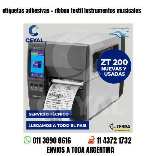 etiquetas adhesivas   ribbon textil Instrumentos musicales