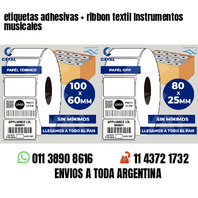etiquetas adhesivas   ribbon textil Instrumentos musicales