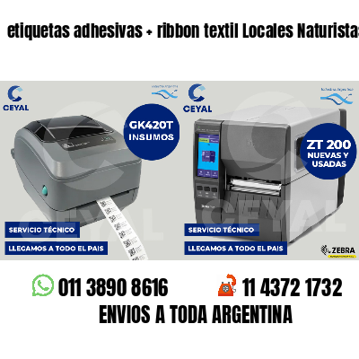 etiquetas adhesivas   ribbon textil Locales Naturistas