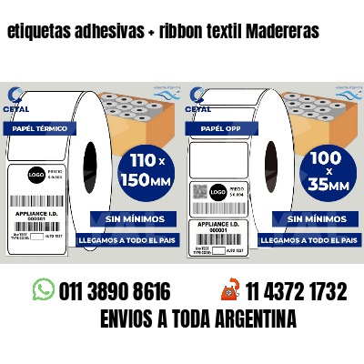 etiquetas adhesivas   ribbon textil Madereras