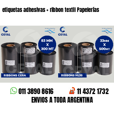 etiquetas adhesivas   ribbon textil Papelerías