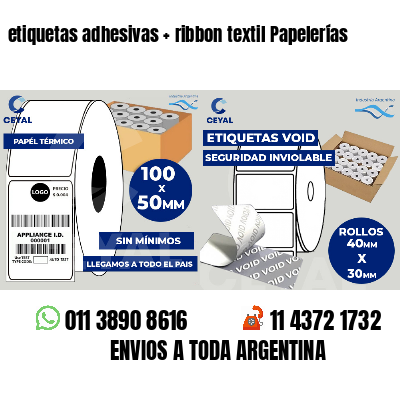 etiquetas adhesivas   ribbon textil Papelerías