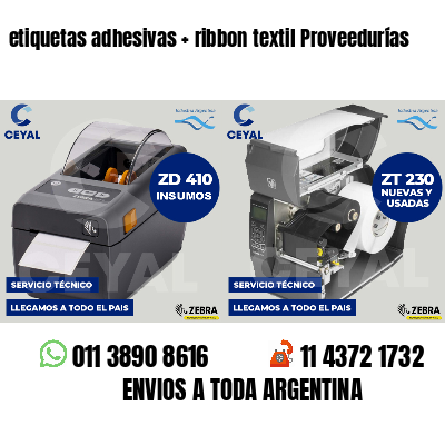 etiquetas adhesivas   ribbon textil Proveedurías