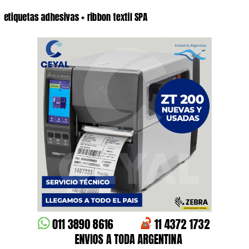 etiquetas adhesivas   ribbon textil SPA